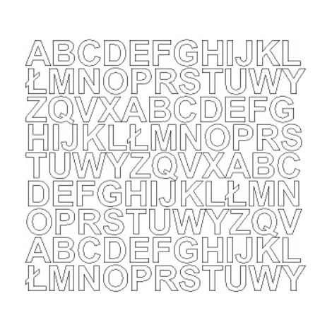 Lettere adesive autoadesive, 2 cm, bianche lucide (1/2)