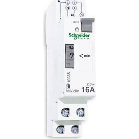 Minuterie 16a (1F ) schneider 15363 règlable de 1 à 7 minutes avec marche forcée