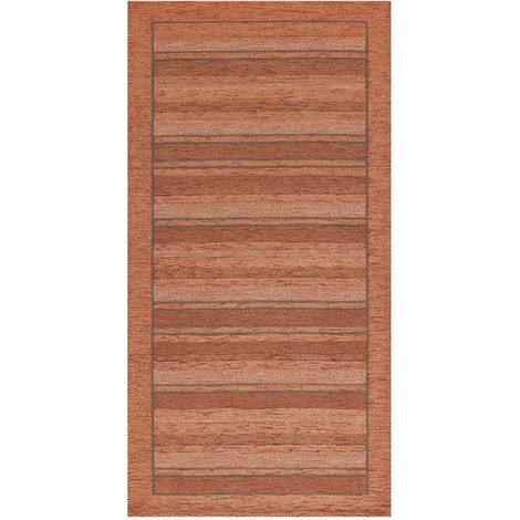 Tappeto STYLE ARANCIO moderno a righe, tappetino multiuso lavabile antiscivolo cm.55x80 (1/2)