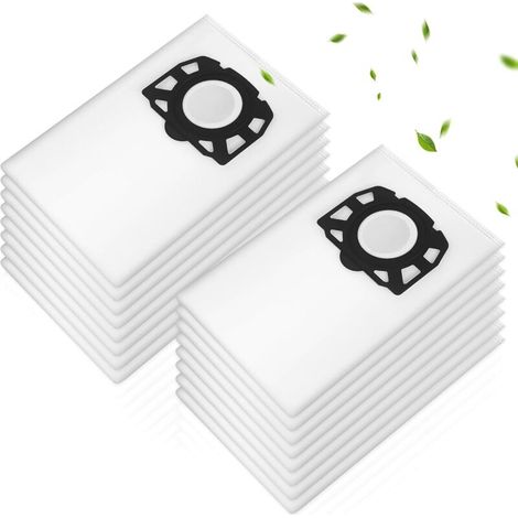 16 sacs d'aspirateur KFI 357 pour Kärcher WD2 Plus / WD3 / KWD1 / KWD2 / KWD3 /WD3.200-WD3.800M/SE4001/SE4002/, adaptés aux aspirateurs eau et poussière pour Kärcher,pourKärcher2.863-314.0 (1/5)