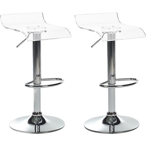 Set mit 2 Barstühlen NEUM drehbar Transparent (1/5)