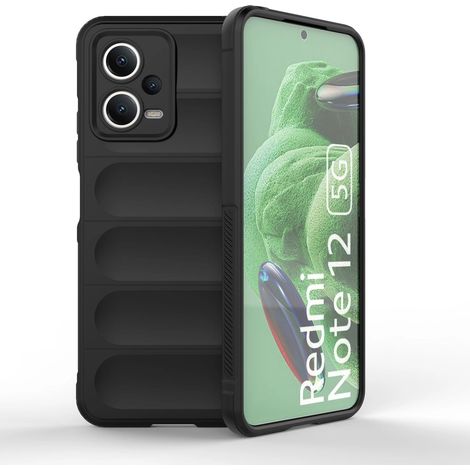 Magic Shield Hülle für Xiaomi Redmi Note 12 5G / Poco X5 5G, flexible Schutzhülle, schwarz (1/5)