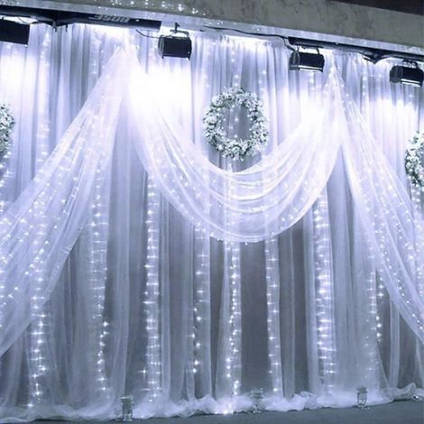 300 LED Lighting 33m Rideau Lumineux,LED Blanc Froid Dimmable,Maison Lampe Ambiance Rideaux Noël Soirée Anniversaire déco Lumière (1/4)
