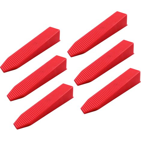 100 cales de nivellement carrelage universelles en plastique rouge, réutilisables et résistantes à l'usure, pour décoration (1/5)