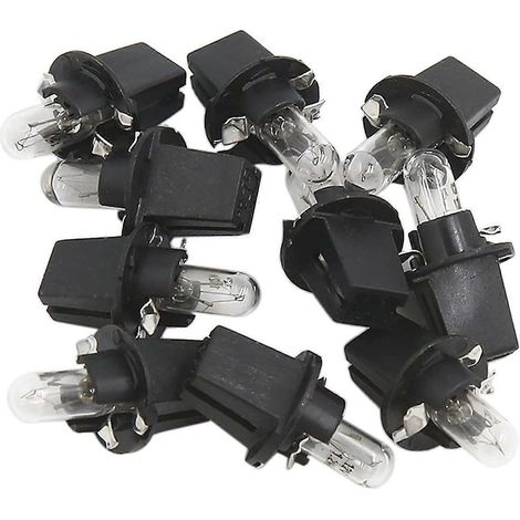 uxcell Lot de 10 ampoules incandescentes T5 jaunes 12 V CC 1,2 W pour tableau de bord intérieur de voiture (1/4)