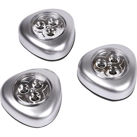 Silberne LED-Nachtlicht 3 Glühbirnen x 3 - Electraline