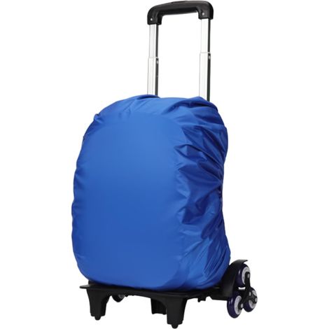 1 Pièces Protection Pluie Sac À Dos Avec Bandes Réfléchissantes, Housse De Pluie Imperméable Pour Sac D'École Pour Sac À Dos École Et Aux Valises À Roulettes(Bleu,A) (1/5)