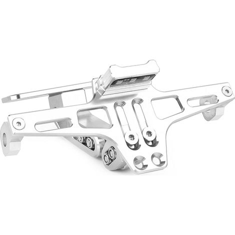 Support de plaque aluminium CNC pour TMAX 500 530 560 SX DX Bleu Argent (1/5)
