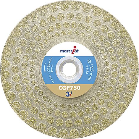 MARCRIST Diamant Trenn-Schleifscheibe CGF750 125 mm 3in1 (1/5)