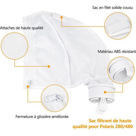 Poolfilterbeutel – Für Polaris 280 oder 480 Poolroboter – 2er-Pack (1/5)