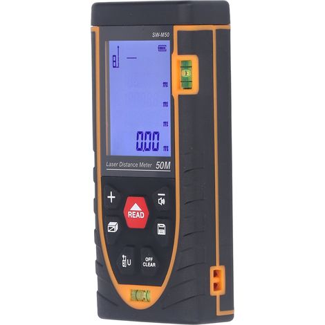 Télémètre laser infrarouge portable haute précision avec grand écran rétroéclairé, portée de 50 m (SW M50) (1/5)