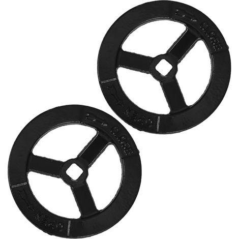 Poignée de Vanne en Fer Noir 2pcs pour Robinet Intérieur, Installation Facile, Design, pour Bâtiments Commerciaux et Lutte Incendie (1/5)