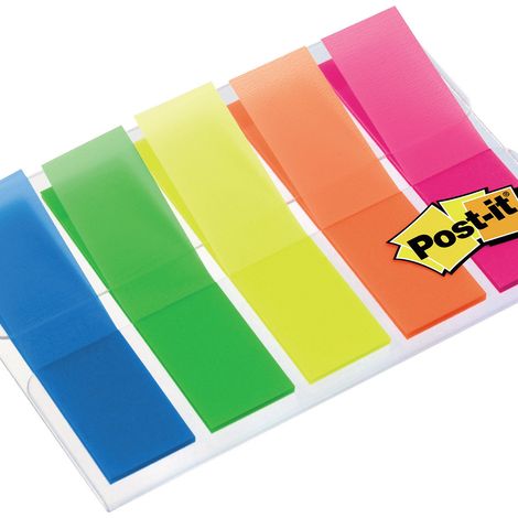 Post-It Index Mini Marque-Pages Amovibles Full Color Avec Distributeur Fluo Assortis 100 Pz 11,9 X 43,2 Mm (1/5)
