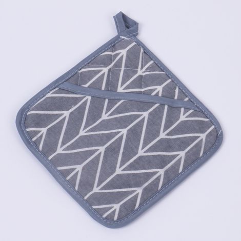 Sollbry 4 agarraderas de algodón antideslizantes para cocina, resistentes al calor, cuadradas, para cocinar y hornear, color gris, 17 x 17 cm (1/4)