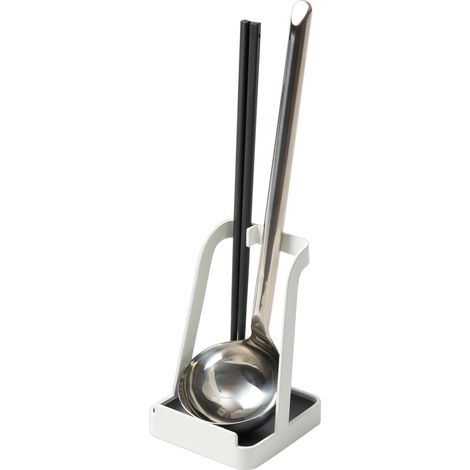 Yamazaki Utensil Stand Portautensili, Acciaio, Bianco (1/5)