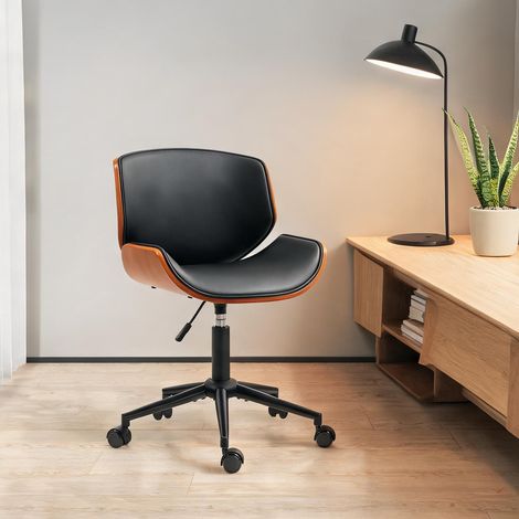 Chaise de bureau en similicuir bois 54 x 52 x 84 cm (1/5)