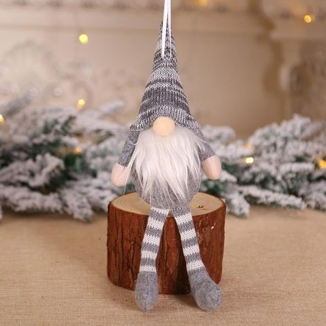 Gnome - Ornament Noël Tricoté En Peluche - Décoration Arbre De Noël Et Murale - 1 Pièce (1/5)
