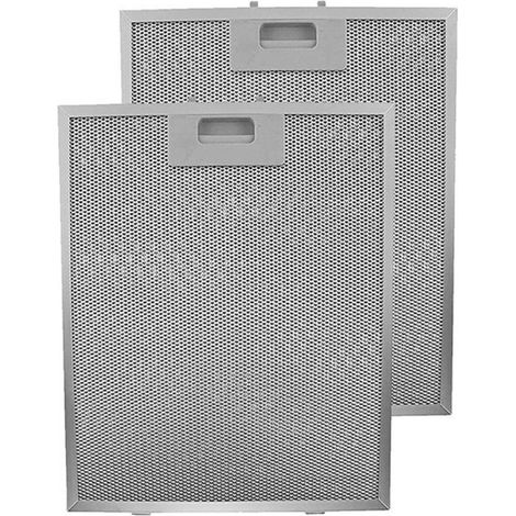 Lot de 2 filtres de rechange pour hotte aspirante 310x250x9mm, filtres universels en alliage d'aluminium avec 5 couches d'aluminium, filtre à graisse (1/5)