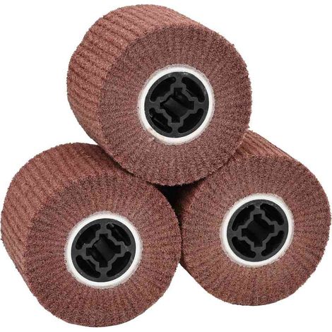 Schleifrollen 3 pcs Braun 12 x 12 x 10 cm Synthetische Faser