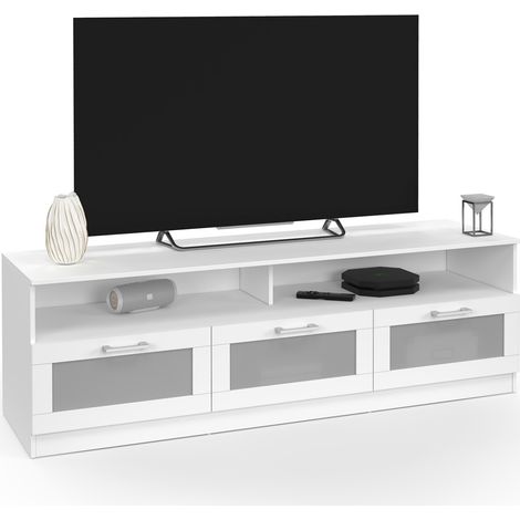 Mobile TV VITO 140 CM bianco ante satinate