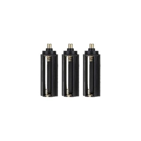 3 pcs 3 x 1.5 V AAA Compartiment de batterie cylindrique support Boîte pour 18650 adaptateur convertisseur pour lampe torche (1/5)