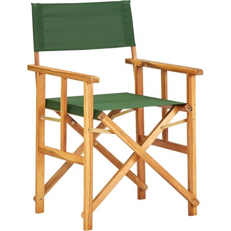 Maison Exclusive - Sedie da Regista 2 pz in Legno Massello di Acacia Verdi