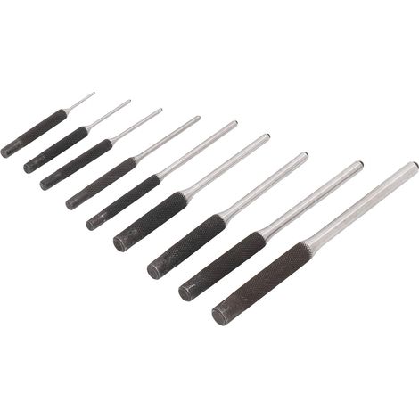 Jeu de chasse-goupilles à poignée moletée, outil portable en acier inoxydable pour l'armurerie et la réparation de machines. (1/5)