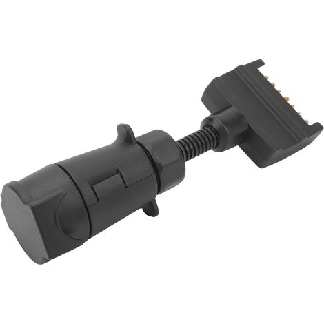 Adaptateur Remorque 7 Broches Ronde Femelle vers Plat Mâle, Connecteur Câblage Facile, Caravane Bateau (1/5)