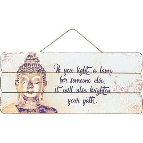 Planche à suspendre citation - Si vous allumez une lampe 34 cm