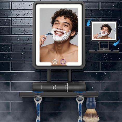 Miroir de Douche Chauffant Anti-Buée pour Rasage (1/5)