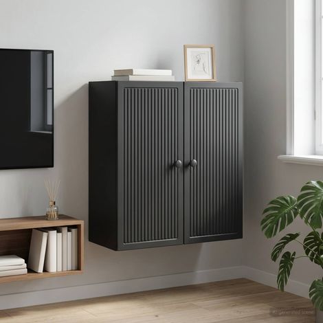 vidaXL Armoire Murale Noir 59 x 31 x 60 cm Bois d'ingénierie (1/5)