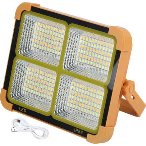 Lampe de travail LED rechargeable solaire 1000 W 5000 lm IP66 USB (1/5)