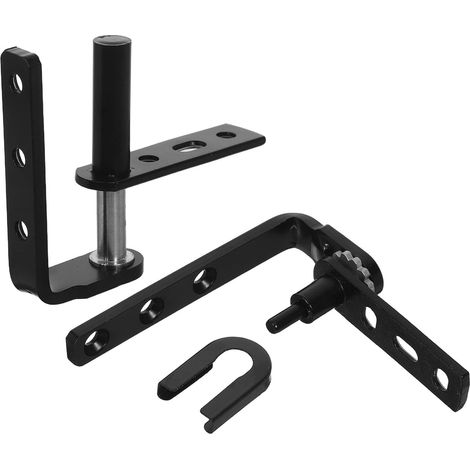 charnières de porte Battante à Gravité 2 Pièces en inox Noir (1/5)