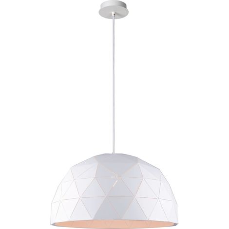 Suspension Lucide Otona Ø60 blanche métal E27 60W IP20 (1/5)