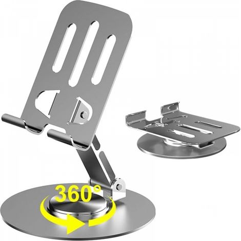Support pliable rotatif à 360 degrés pour tablette et téléphone portable, réglable sous plusieurs angles, compatible avec tous les smartphones (1/5)