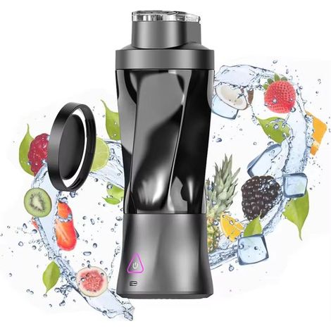 Frullatore portatile, frullatore per frutta fresca, frullatore multifunzione da 700 ml ricaricabile tramite USB, frullatore per smoothie, frullatore per esterni