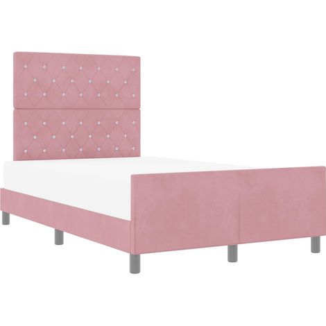 Maison Exclusive - Letto a molle con testiera Rosa 120 x 200 cm Velluto (1/5)