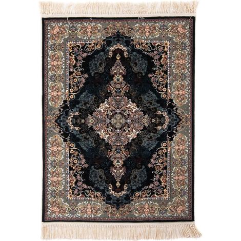 Tapis persan Dastin - 225x150cm, Rectangular - 100% Acrylique - Tissé - Noir (1/5)
