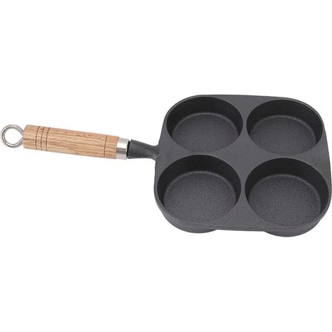 Eierpfanne mit 4 Tassen Fassungsvermögen und Holzgriff für Pfannkuchen, Omeletts und andere Frühstückszubereitungen (1/5)