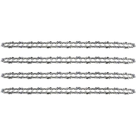 4 Stück Kettensägenketten für 18 Zoll (45 cm) Kettenführung, 1,3 mm, 64 Treibglieder, kompatibel mit Stihl, Dolmar, Husqvarna, Einhell, Bosch, Makita und anderen