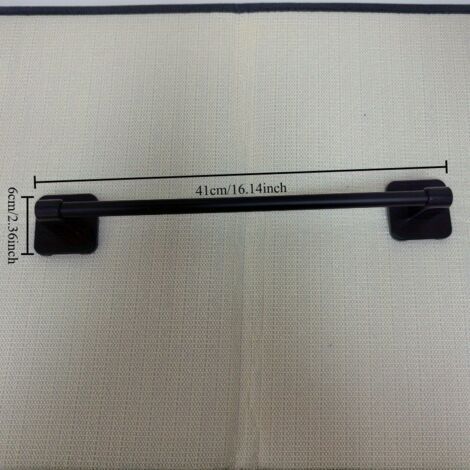 Toallero de pared sin taladrar: barra horizontal autoadhesiva para baño y cocina, ahorra espacio.