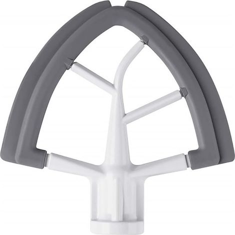 Palette de mélange plate avec bord en silicone pour bols mélangeurs inclinables KitchenAid de 4,5 à 5 pintes, accessoires et embouts KitchenAid (1/4)