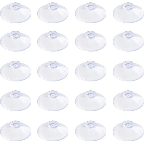 20 Pack Ventouses Transparentes Ventouses en Plastique PVC de 2 cm sans Crochets pour la décoration et l'organisation de la Maison