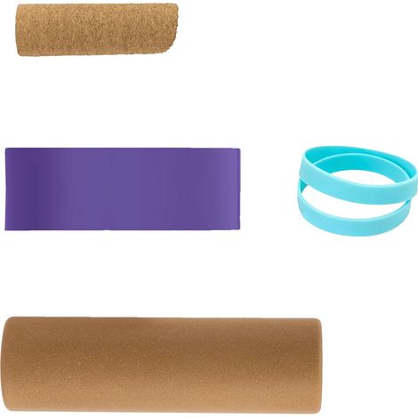Bloques de yoga de corcho, diseño premium, estabilidad mejorada, color marrón. (1/2)