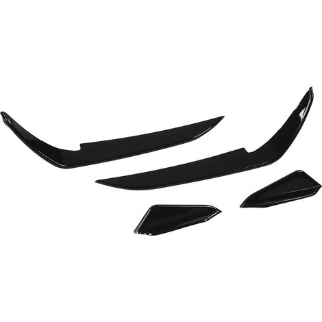Lot Canard Spoiler Avant Aéro Kit BGV pour VW Golf MK7.5 R 2017-2020, Jupes Déflecteurs ABS Noir Brillant, Remplacement Carrosserie (1/5)