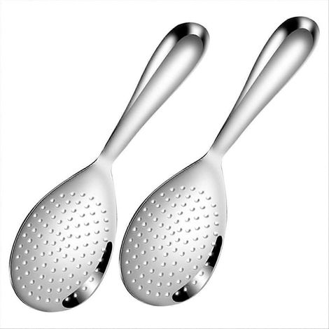 Lot de 2 cuillères à riz antiadhésives pour la cuisine, louches à riz épaisses (1/5)