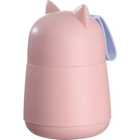 450 ml rosa isolierter Suppenbecher, auslaufsicherer isolierter Lebensmittelbehälter mit Klapplöffel, ideal für Frühstück, Porridge oder Gerichte zum Mitnehmen. (1/5)