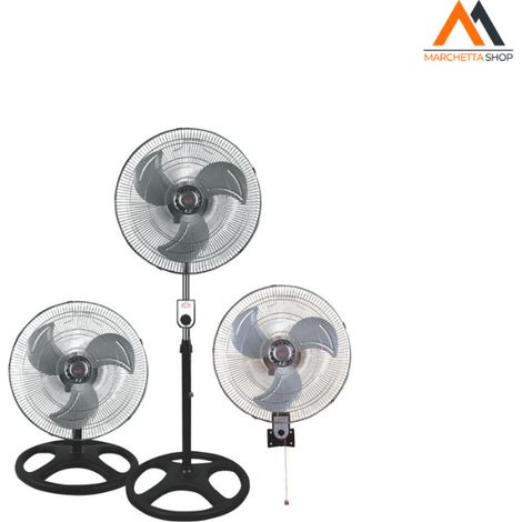 Dcg VENTILATORE 3 IN 1 (Piantana-Tavolo-Muro) 65 W cm. 45