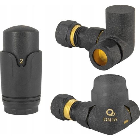 VALVOLA TERMOSTATICA ASSIALE ANTRACITE PEX RAME (1/3)