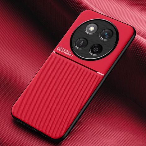 Coque pour Honor Magic 7 Lite 5G/Magic7 Lite/X9c, Grâce Exquis Mode Texture Doux Étui, Premium Très Mince Antichoc Antidérapante TPU + PU Bumper Silicone Housse. Rouge (1/5)